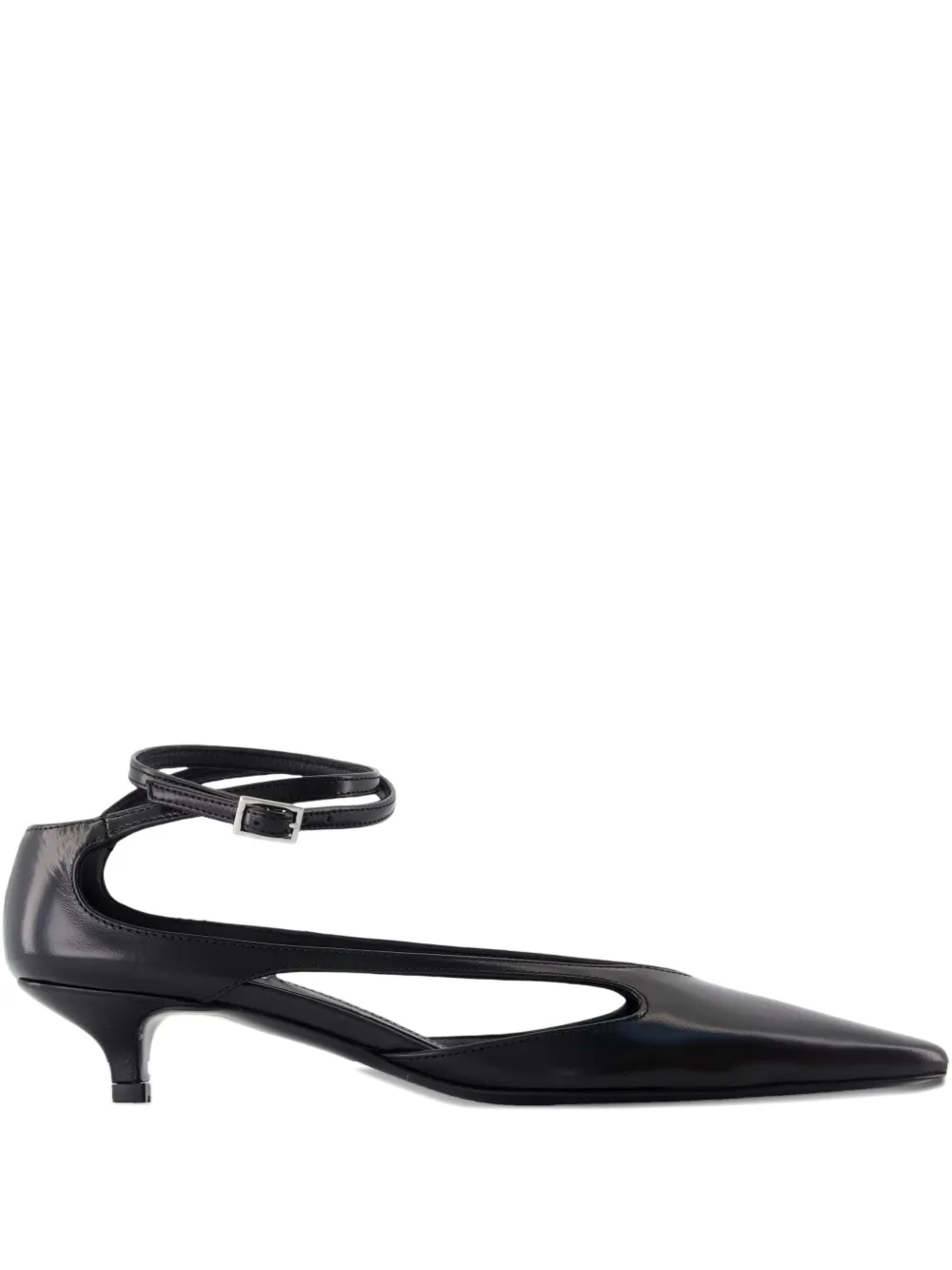 Totême 35mm Pointed Ankle-strap Pumps In Black