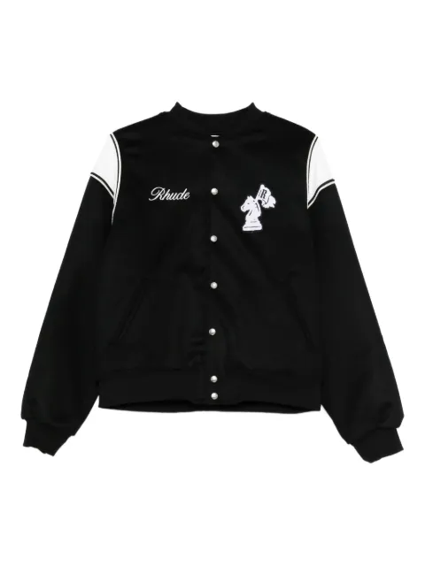 RHUDE logo-embroidered bomber jacket