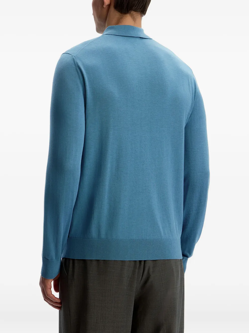 12 STOREEZ Poloshirt met knopen Blauw