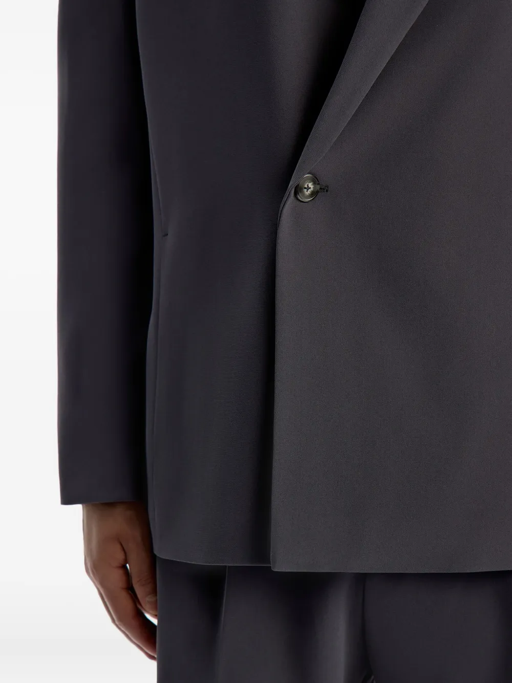 12 STOREEZ Blazer met sjaalkraag en knopen Grijs