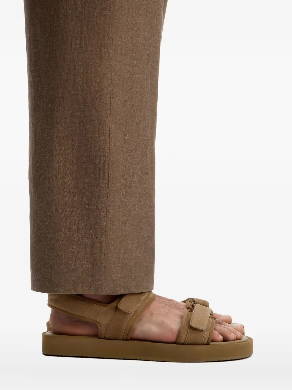 12 STOREEZ Suède sandalen Bruin