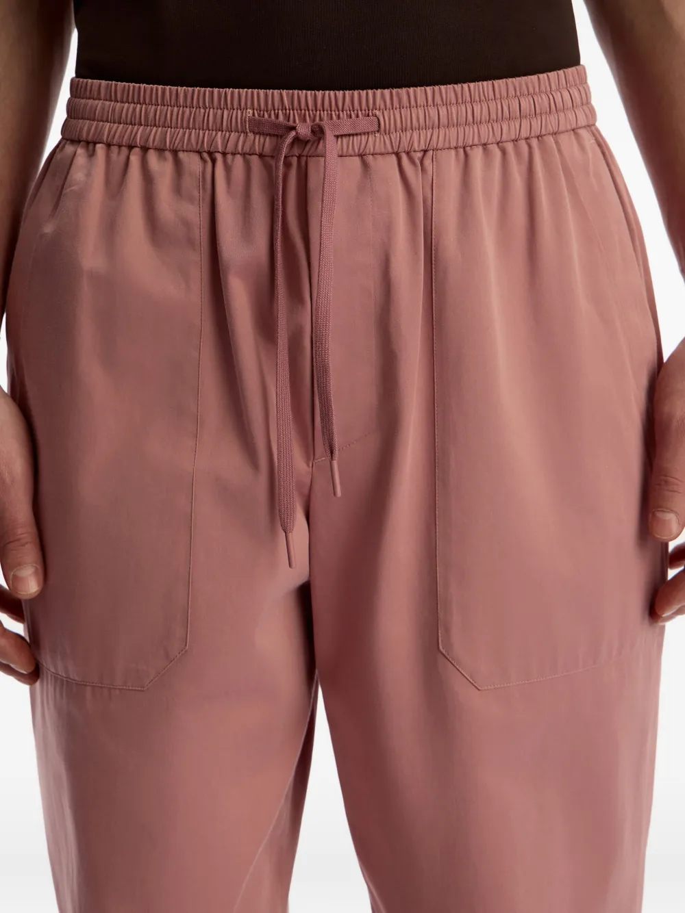 12 STOREEZ Katoenen broek met trekkoord en zak Roze