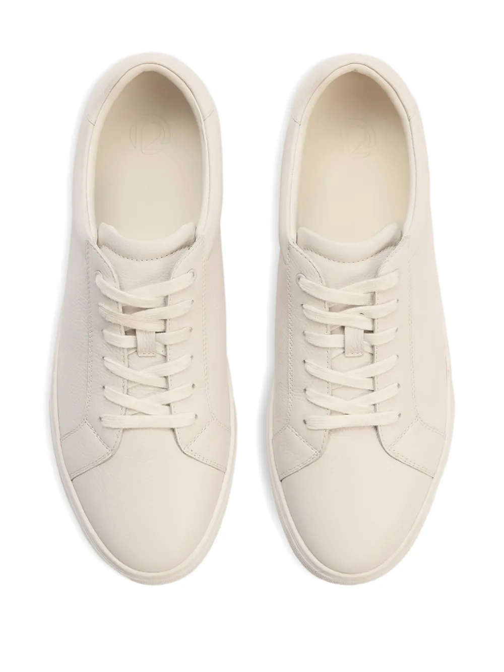 12 STOREEZ 30 mm leren sneakers Beige