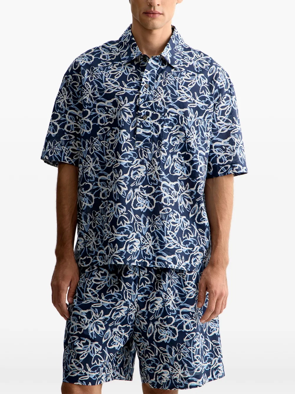 12 STOREEZ Shorts met print Blauw