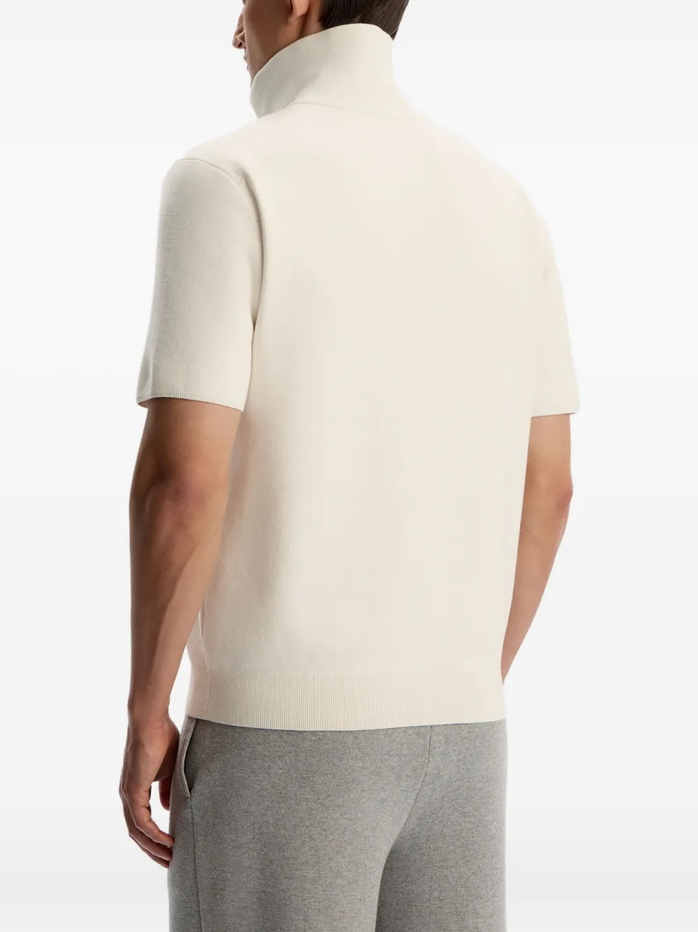 12 STOREEZ Poloshirt met rits Beige