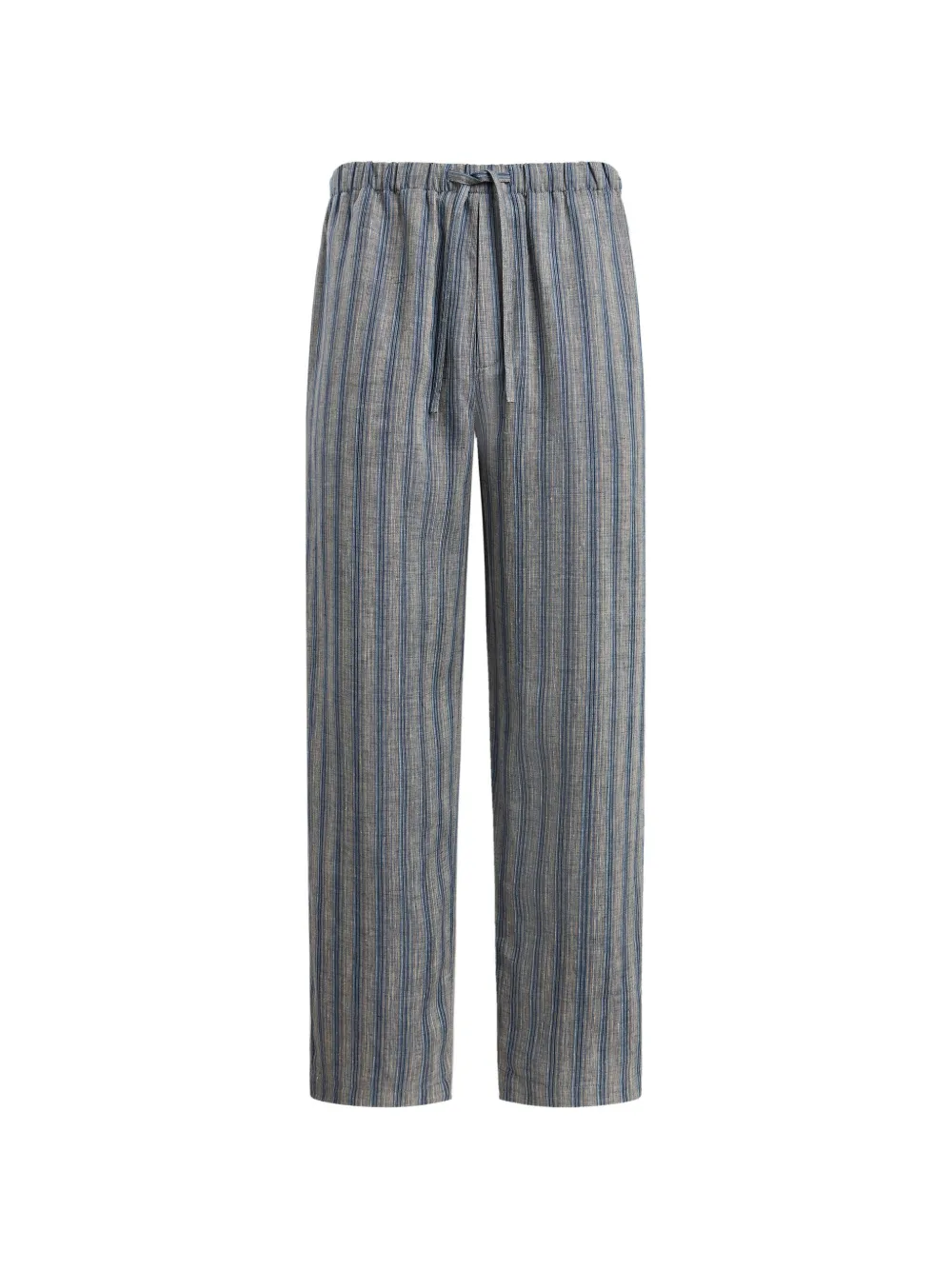 12 STOREEZ Gestreepte broek en blouse set in pyjama-stijl Grijs