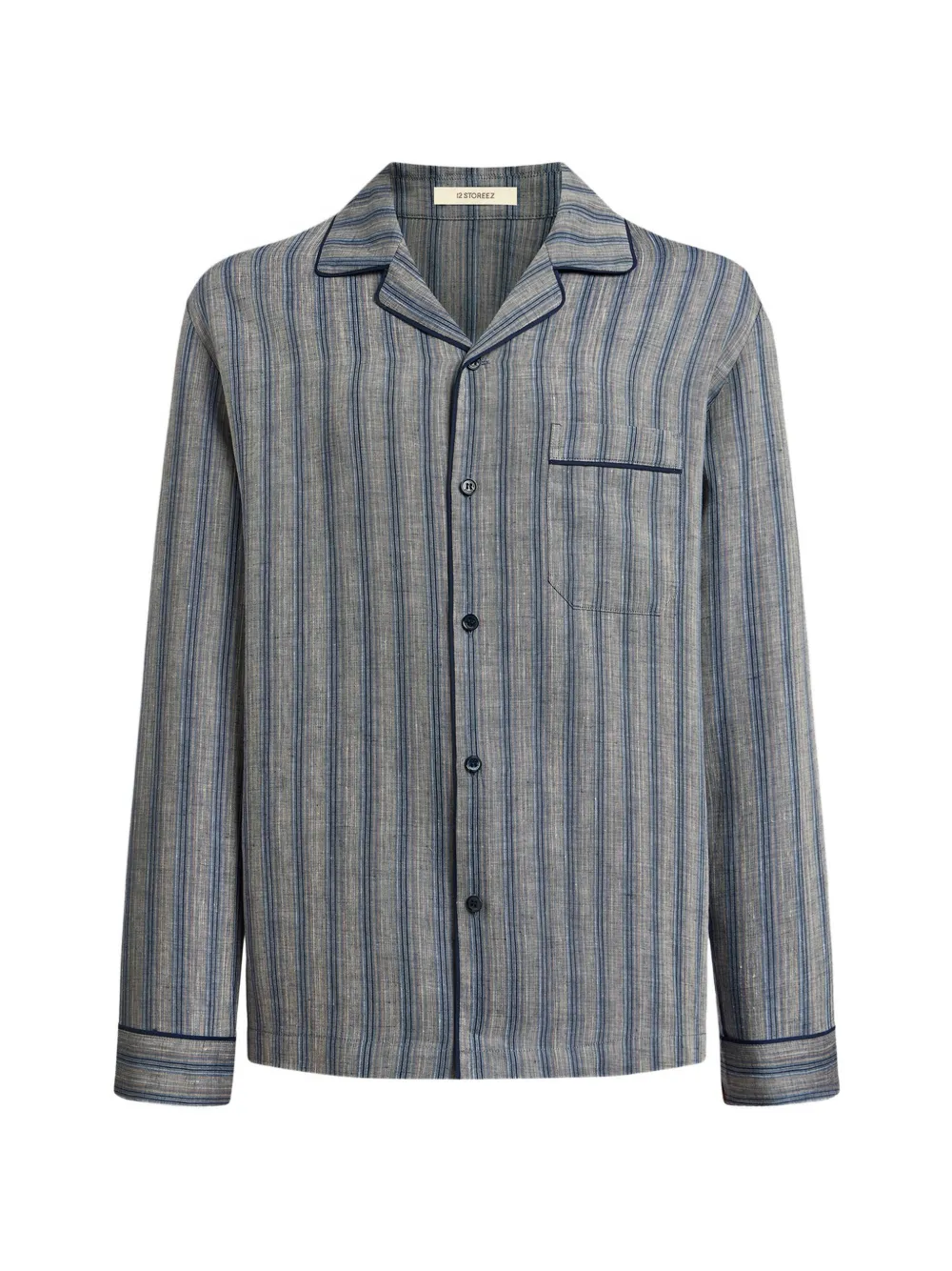 12 STOREEZ Set camicia e pantaloni a righe - Grigio