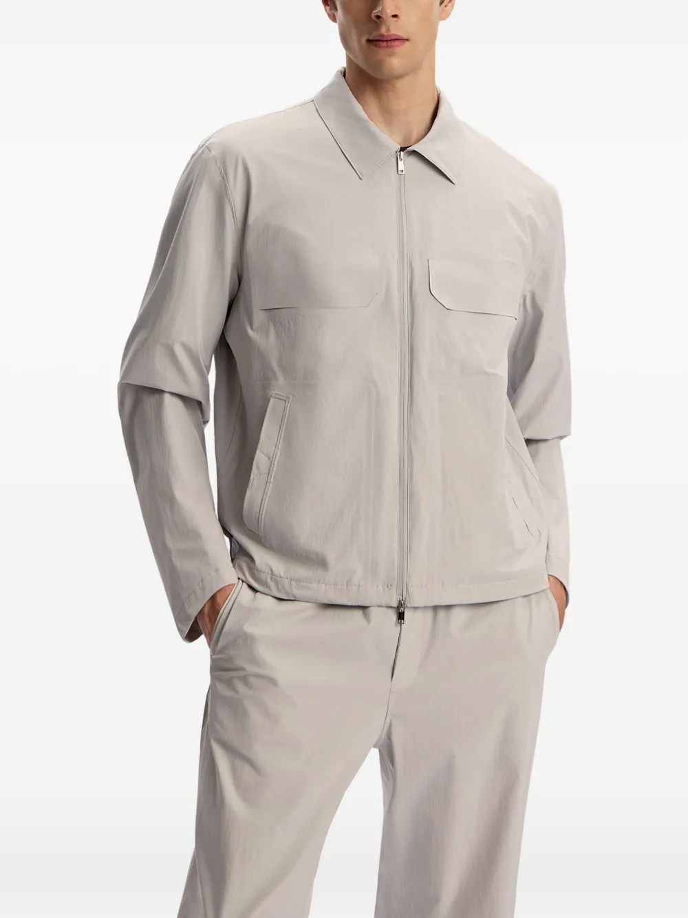 12 STOREEZ Bomberjack met technische schelpen en zak Grijs