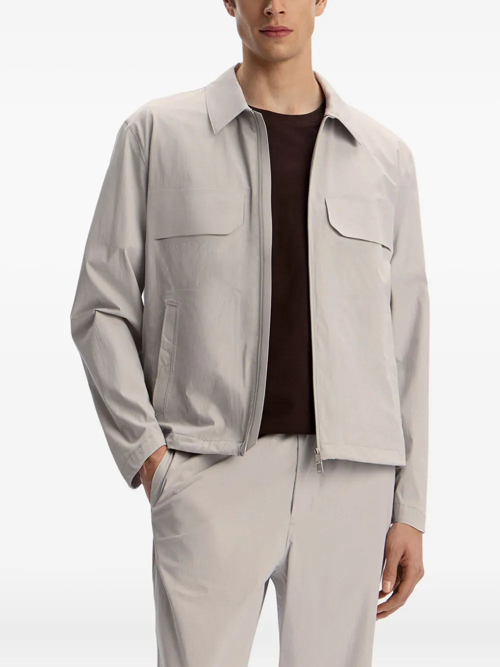 12 STOREEZ Bomberjack met technische schelpen en zak Grijs