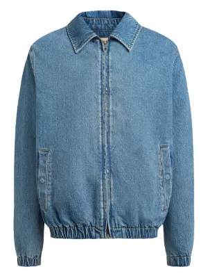 Marine Serre Crescent moon-print Denim Jacket | Blue | FARFETCH