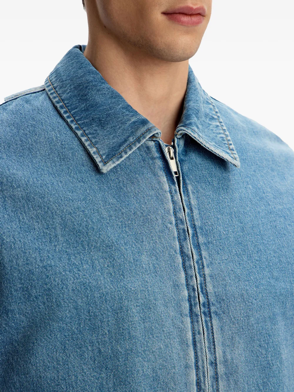 12 STOREEZ Denim jack met rits Blauw