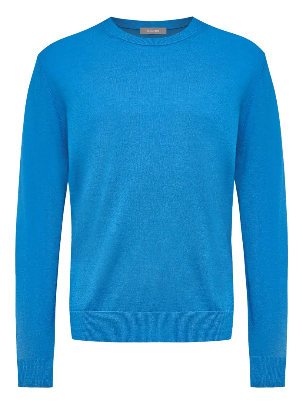 12 STOREEZ suéter con cuello redondo | azul | Image 1