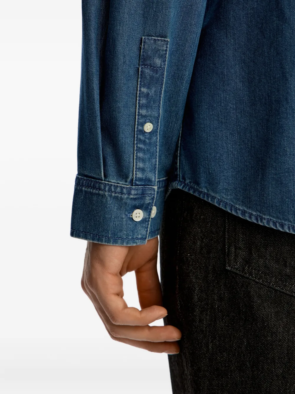 12 STOREEZ Denim overhemd Blauw