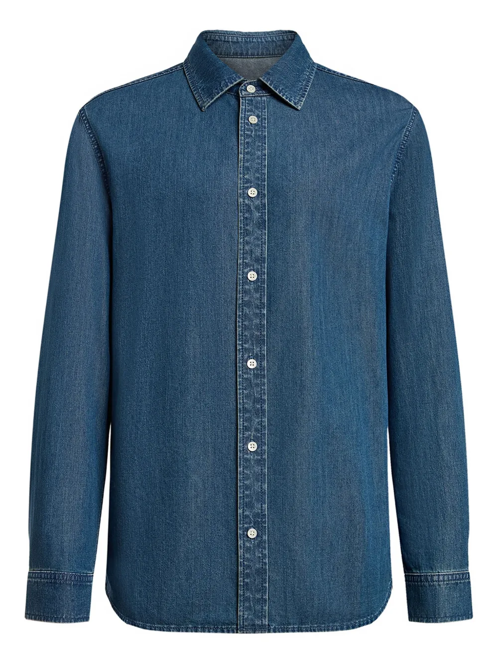 12 STOREEZ camisa de mezclilla con botones | azul | Image 1