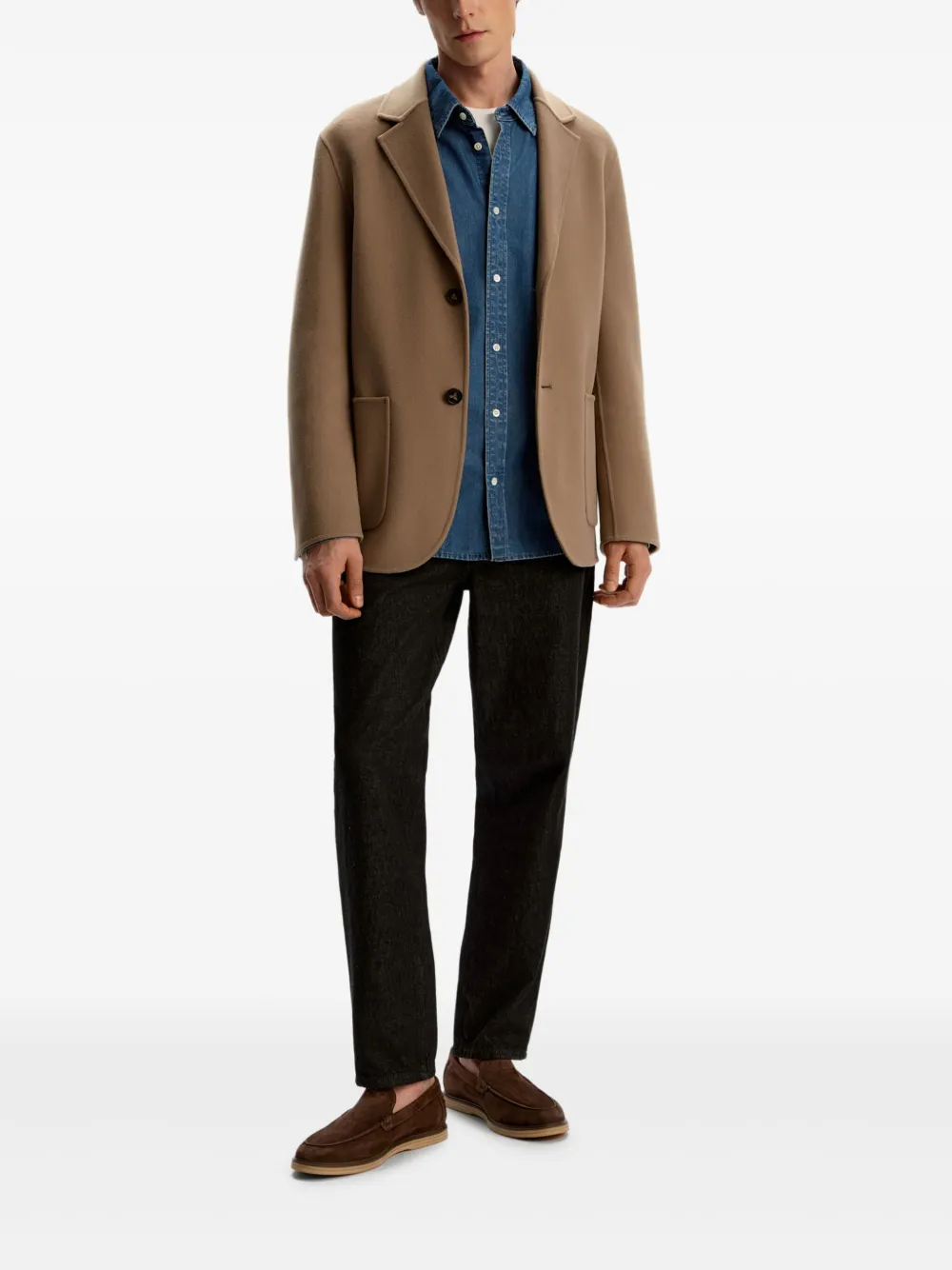 12 STOREEZ camisa de mezclilla con botones | Image 2