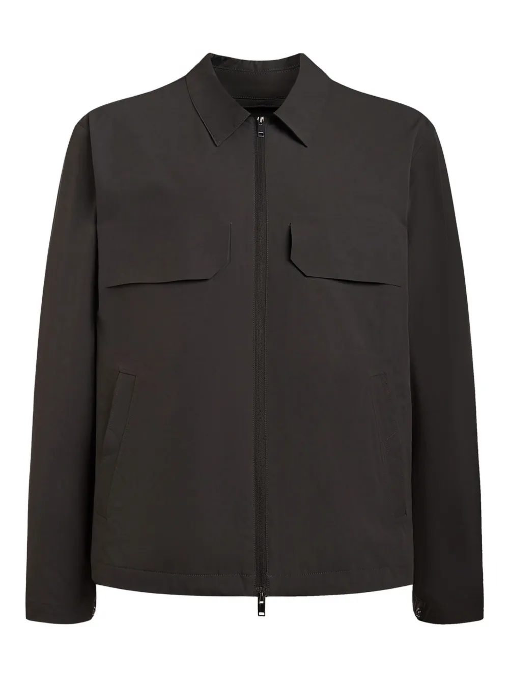 12 STOREEZ zip tech-shell bomber jacket | gris | Image 1