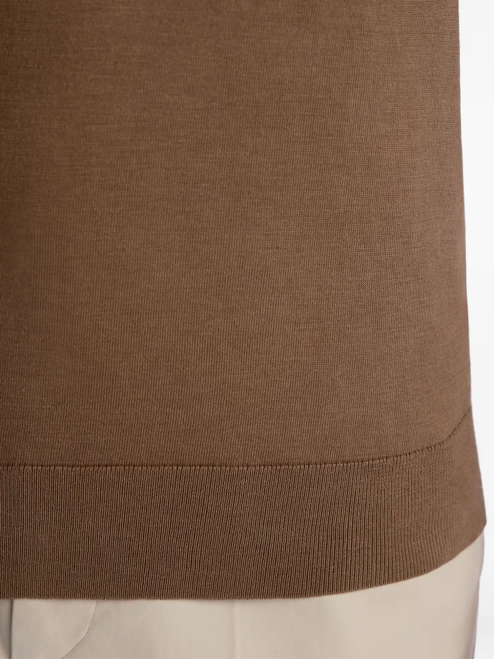 12 STOREEZ Poloshirt met lange mouwen Bruin