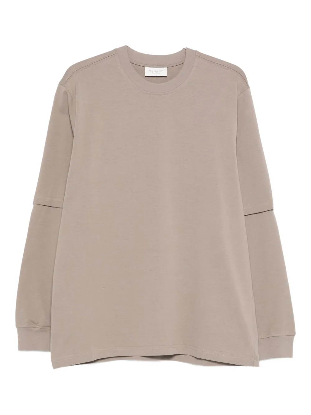 YES LONDON panelled t-shirt - Marrone