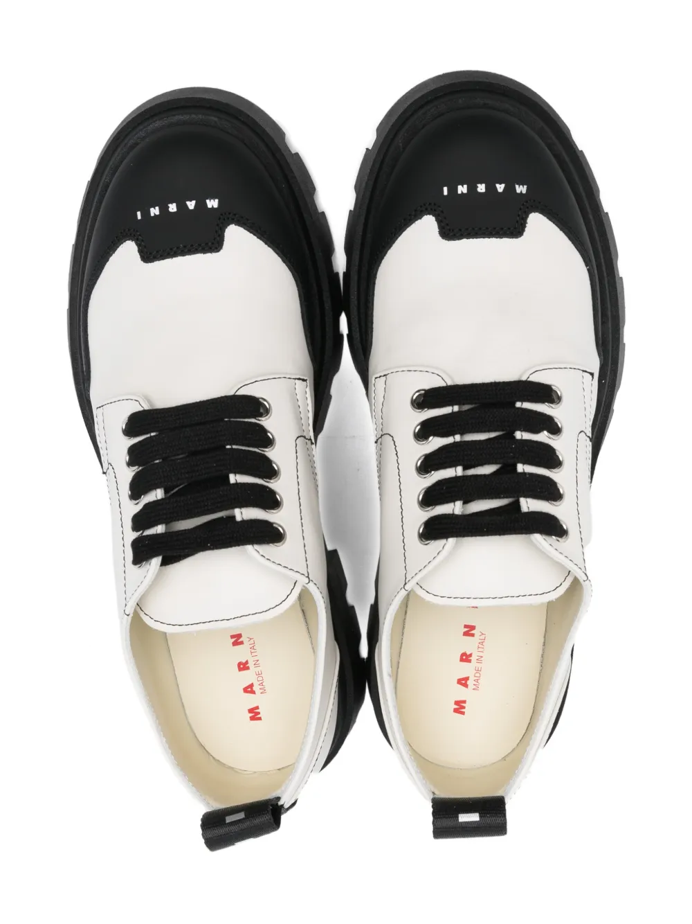 Marni Toe-cap Leather Sneakers In Neutral