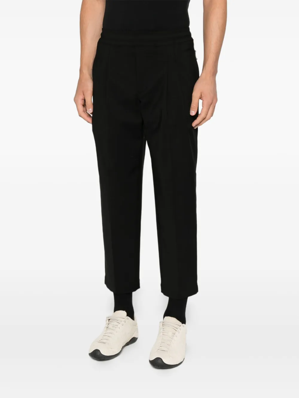 YES LONDON Broek met elastische taille Zwart