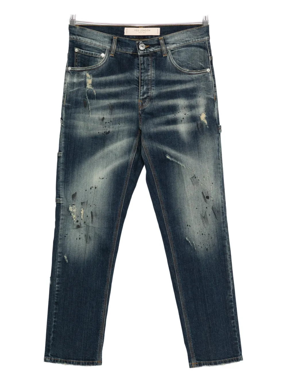 YES LONDON whiskering-effect jeans - Blu