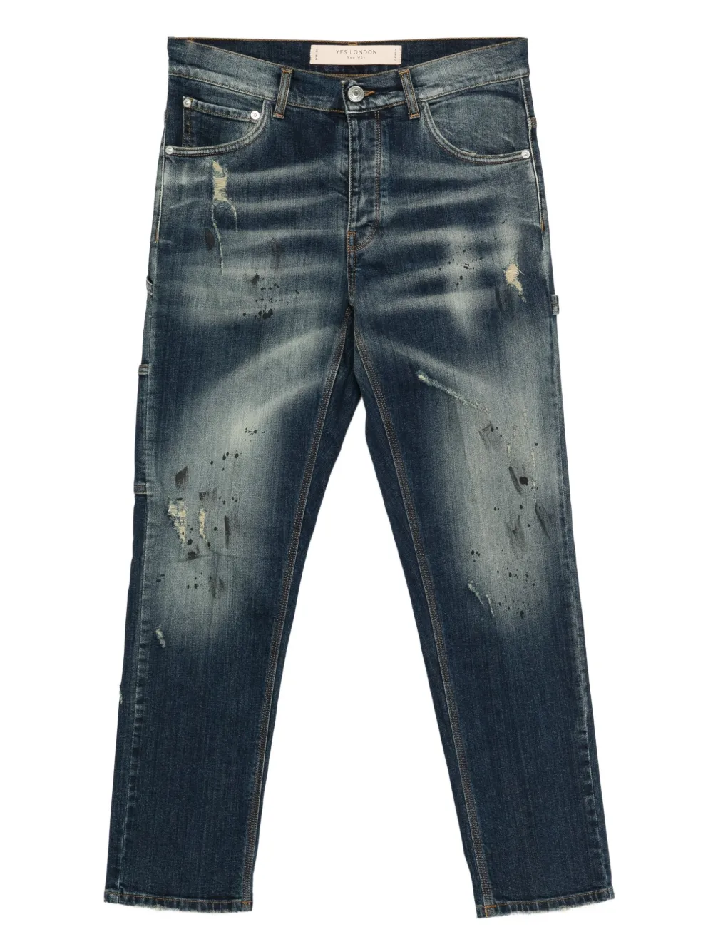 YES LONDON whiskering-effect jeans | Blue | Image 1