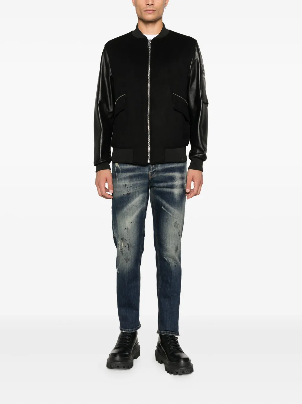 YES LONDON panelled zip-up jacket | Bomber Jackets | Image 2