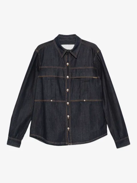 YES LONDON Jeanshemd mit Kontrastnähten