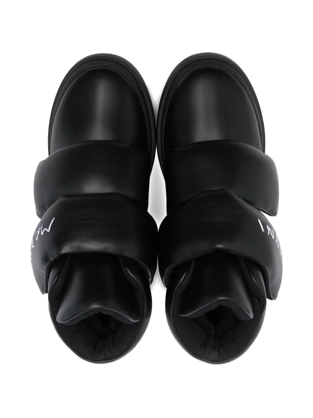 Marni Padded Leather Sneakers In Multi