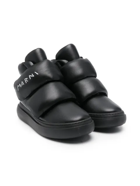 Marni Kids padded leather sneakers
