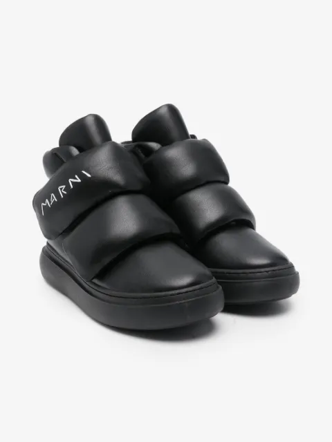Marni Kids Wattierte Sneakers aus Leder