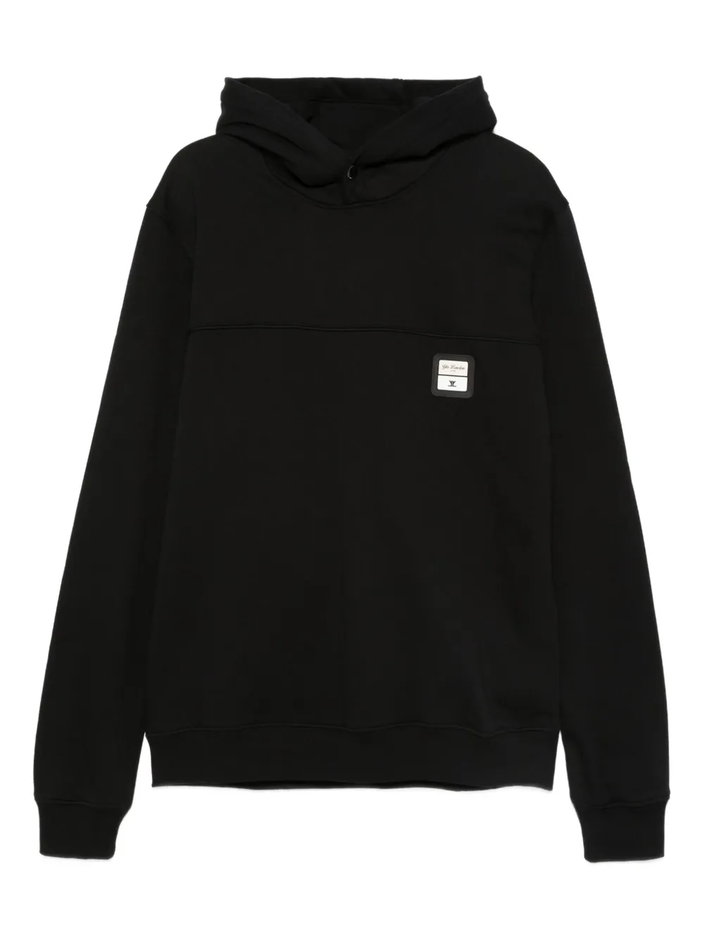 YES LONDON logo-patch hoodie - Nero