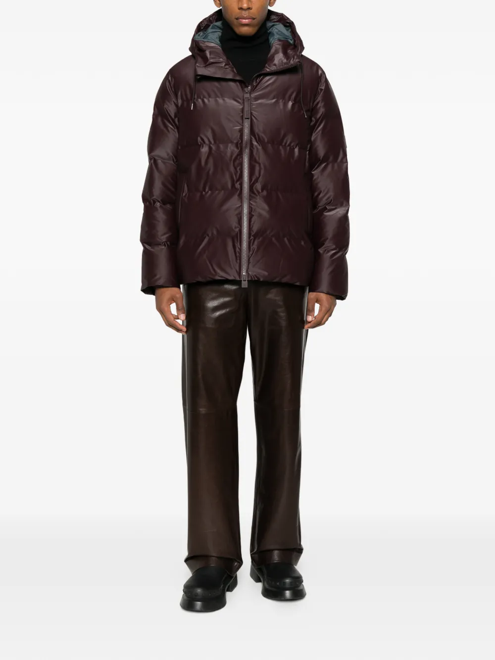 Rains Alta Hooded Zip-fastening Jacket In Red