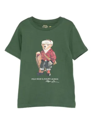 POLO RALPH LAUREN KIDS Camiseta Polo Bear Mangas Longas | Azul