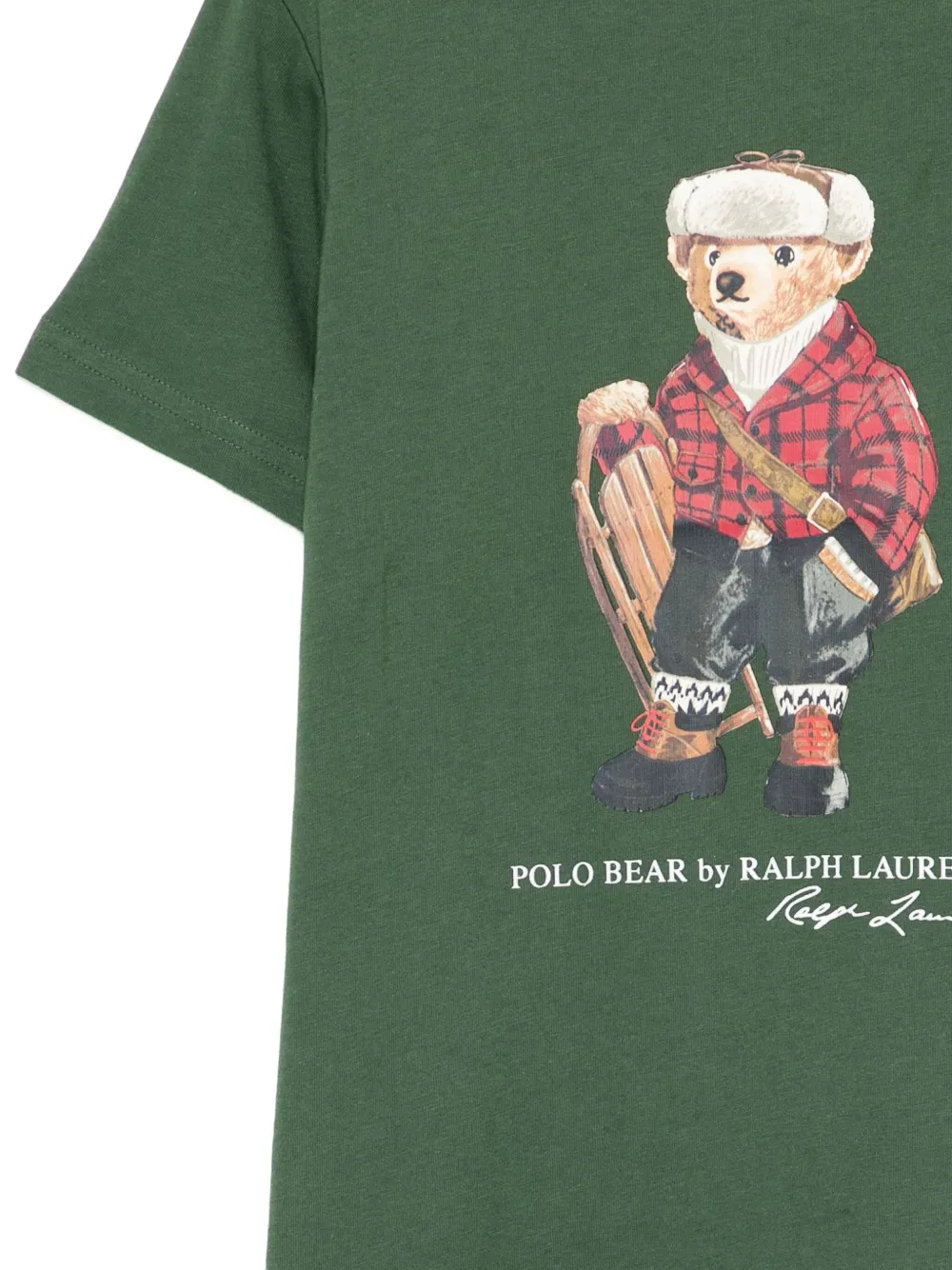 POLO RALPH LAUREN KIDS T-shirt met teddybeerprint Groen