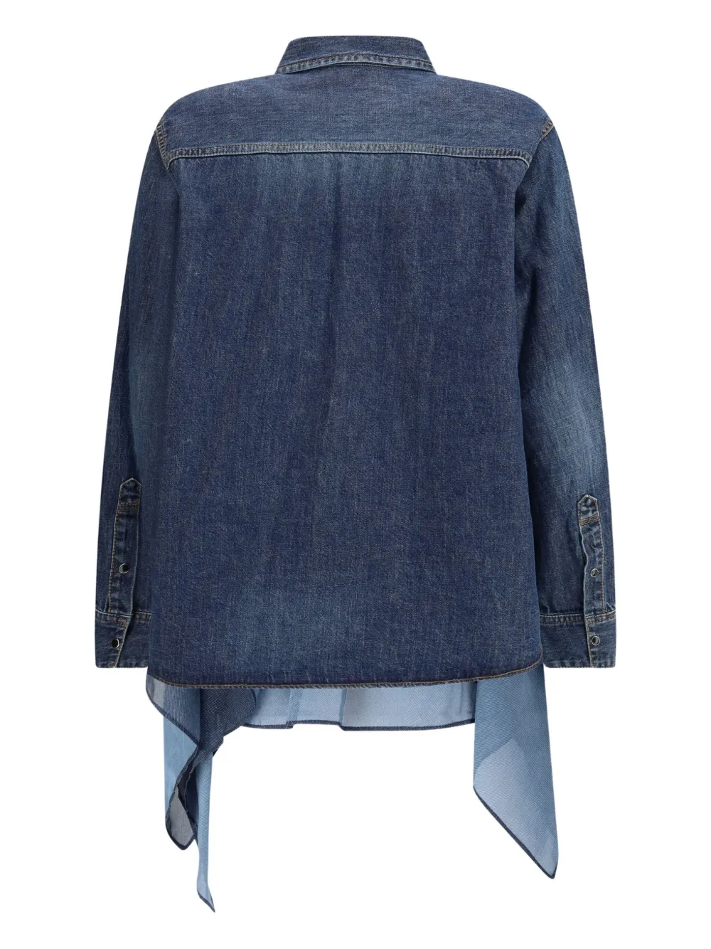 Sacai patch-pocket shirt - Blauw