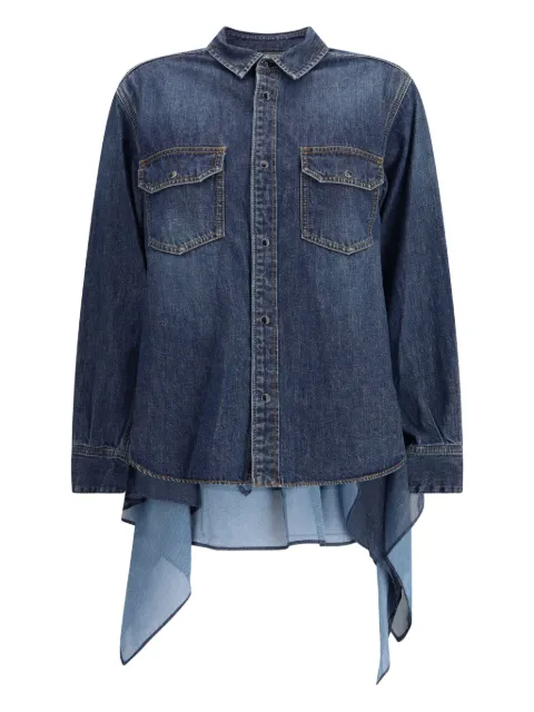 sacai camisa con bolsillo de parche