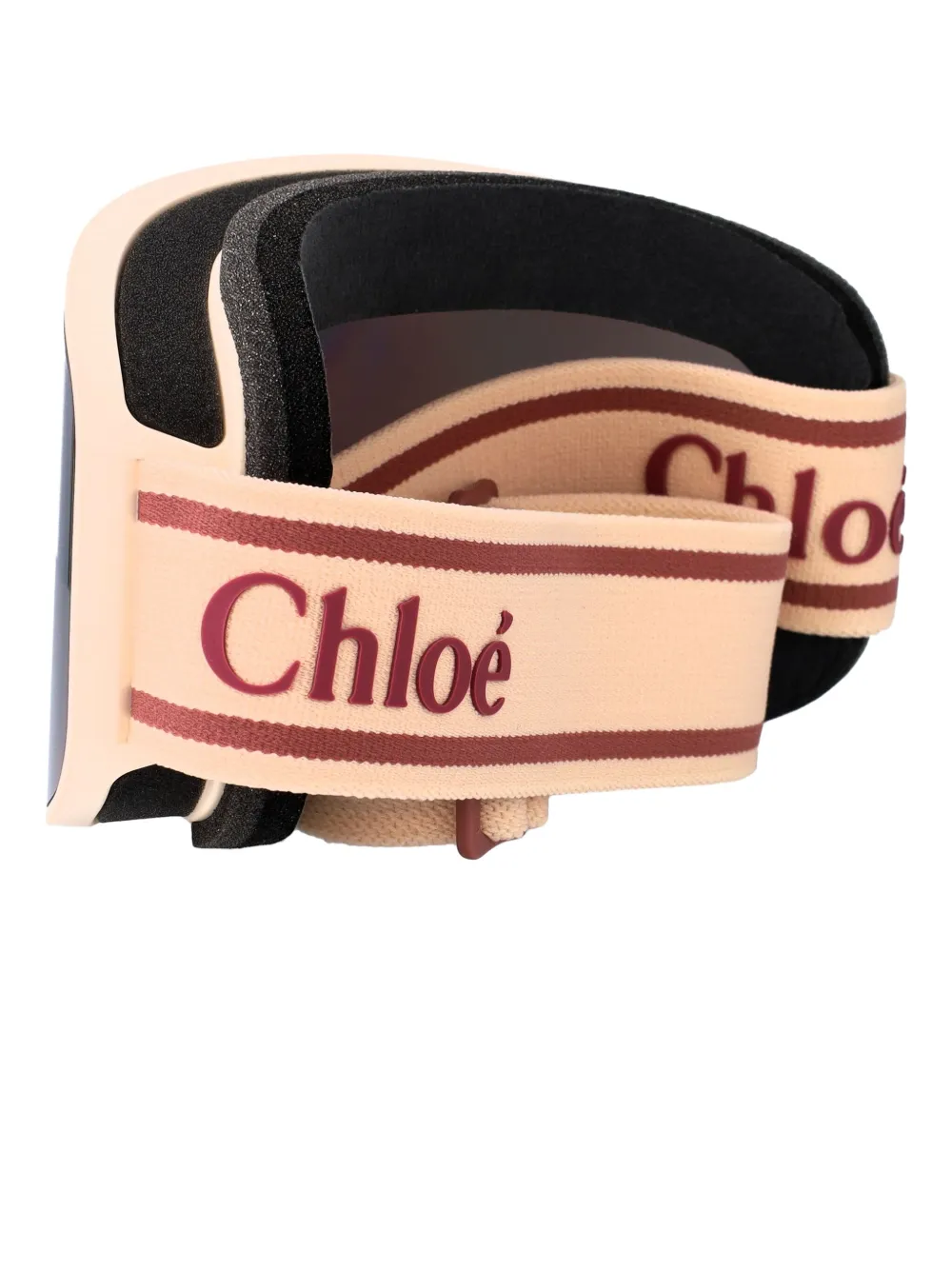Chloé Logo-strap Ski Goggles In Neutral