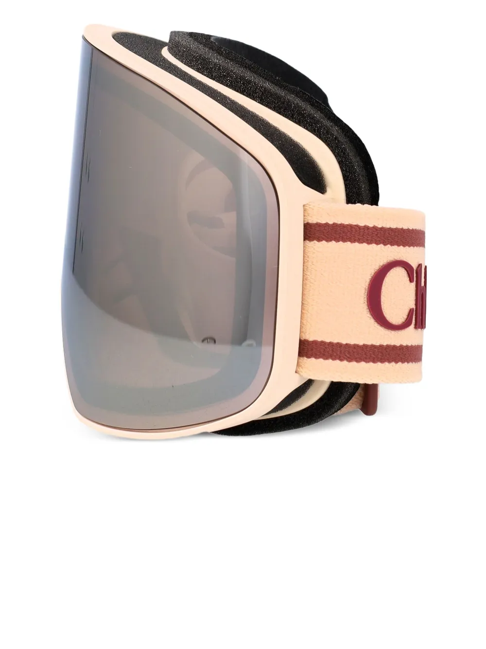 Chloé Logo-strap Ski Goggles In Neutral