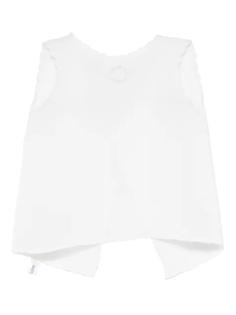 Mariella Ferrari scallop-trim top