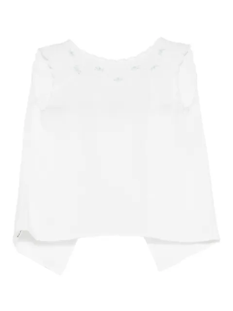 Mariella Ferrari top con logo bordado
