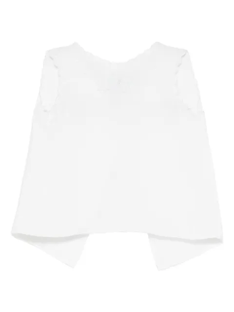 Mariella Ferrari top con logo bordado