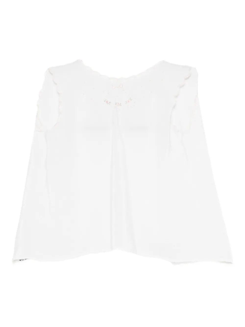 Mariella Ferrari embroidered top - Bianco