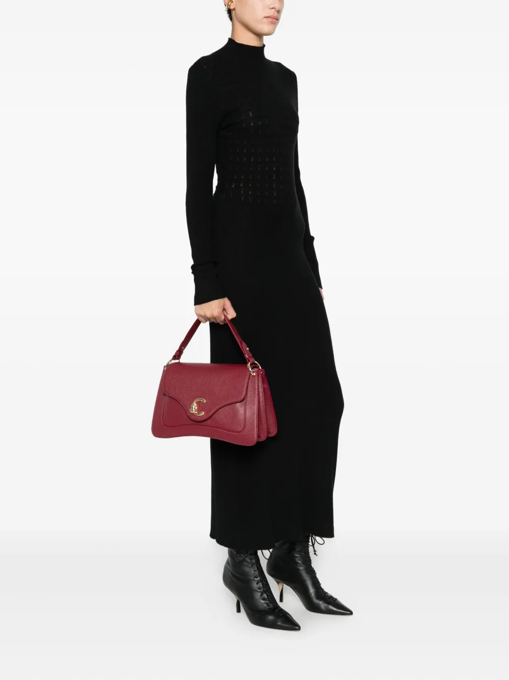 Coccinelle Tas met logoplakkaat Rood