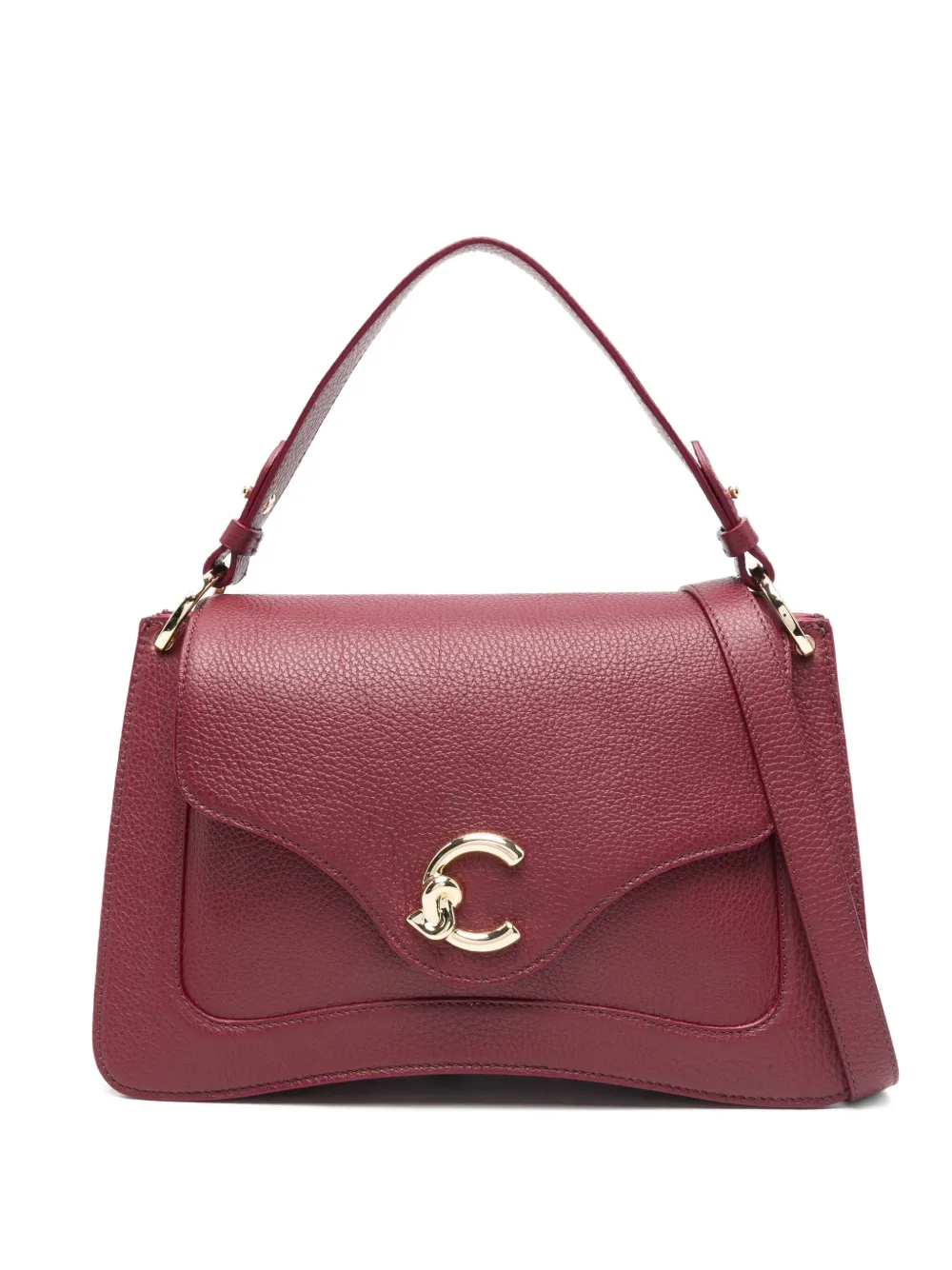 Coccinelle Borsa a tracolla con placca logo - Rosso
