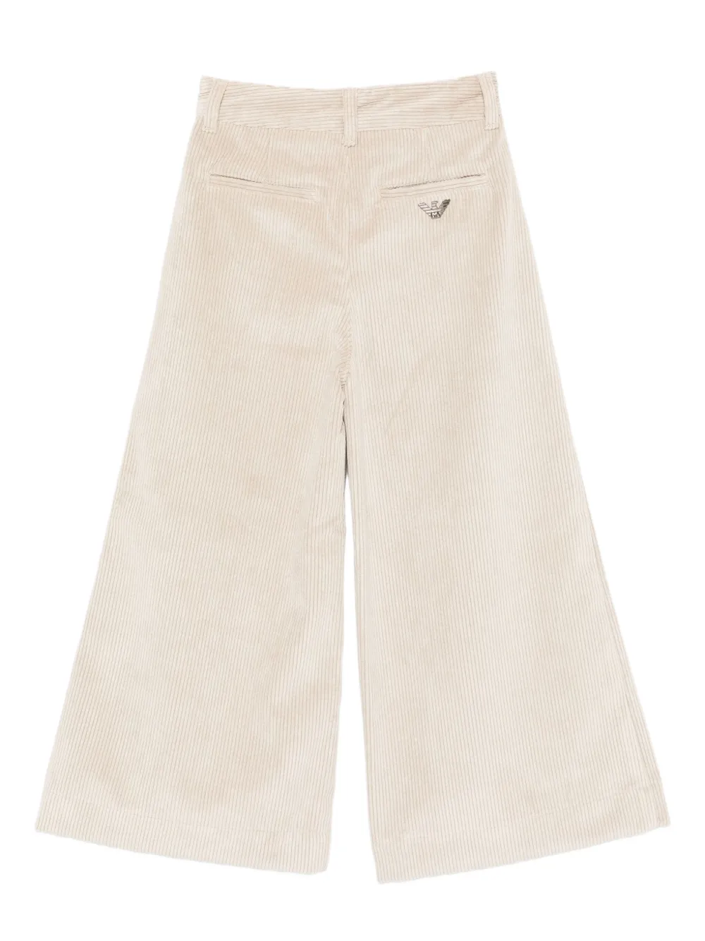 Emporio Armani Kids Ribfluwelen broek Beige