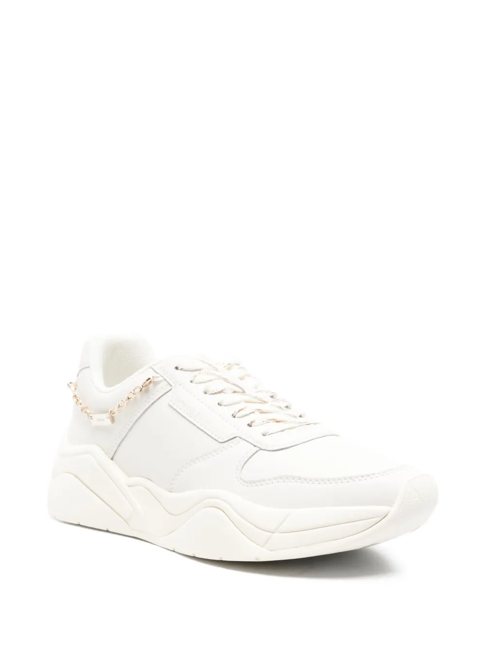 Armani Exchange Sneakers met logo amulet - Wit