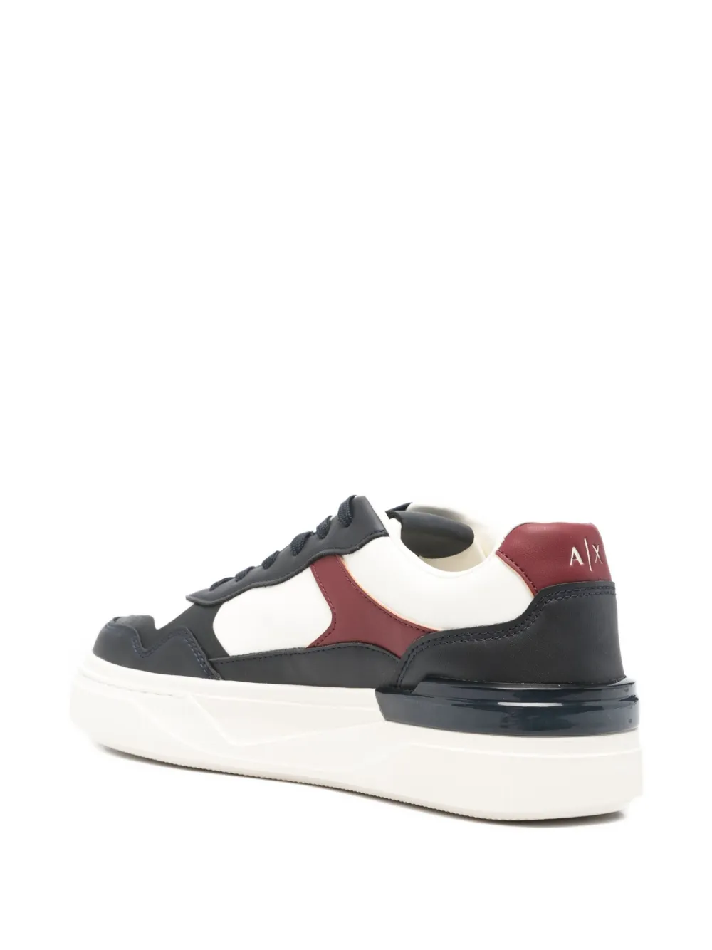 Armani Exchange panelled sneakers Wit