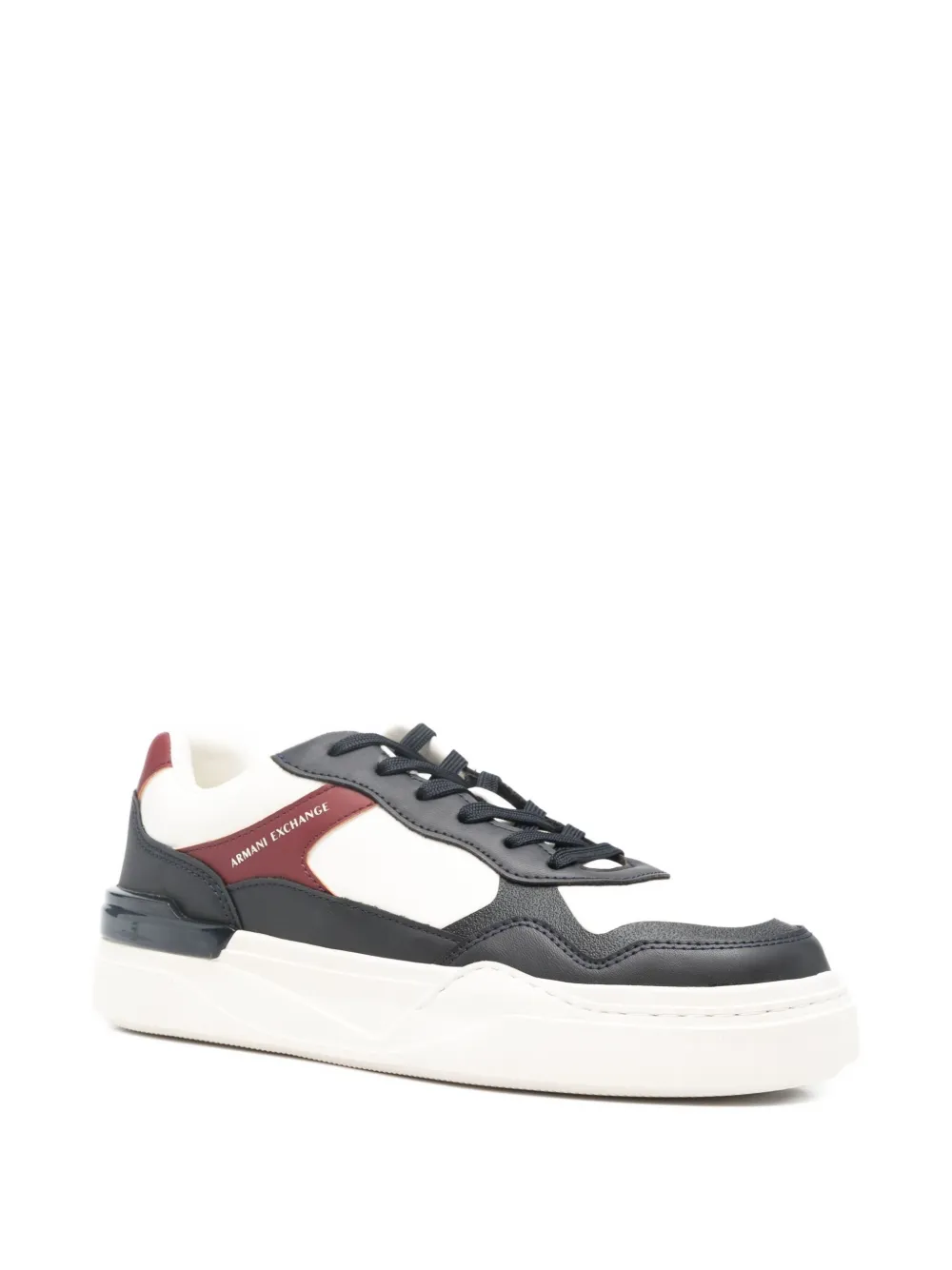 Armani Exchange panelled sneakers Wit