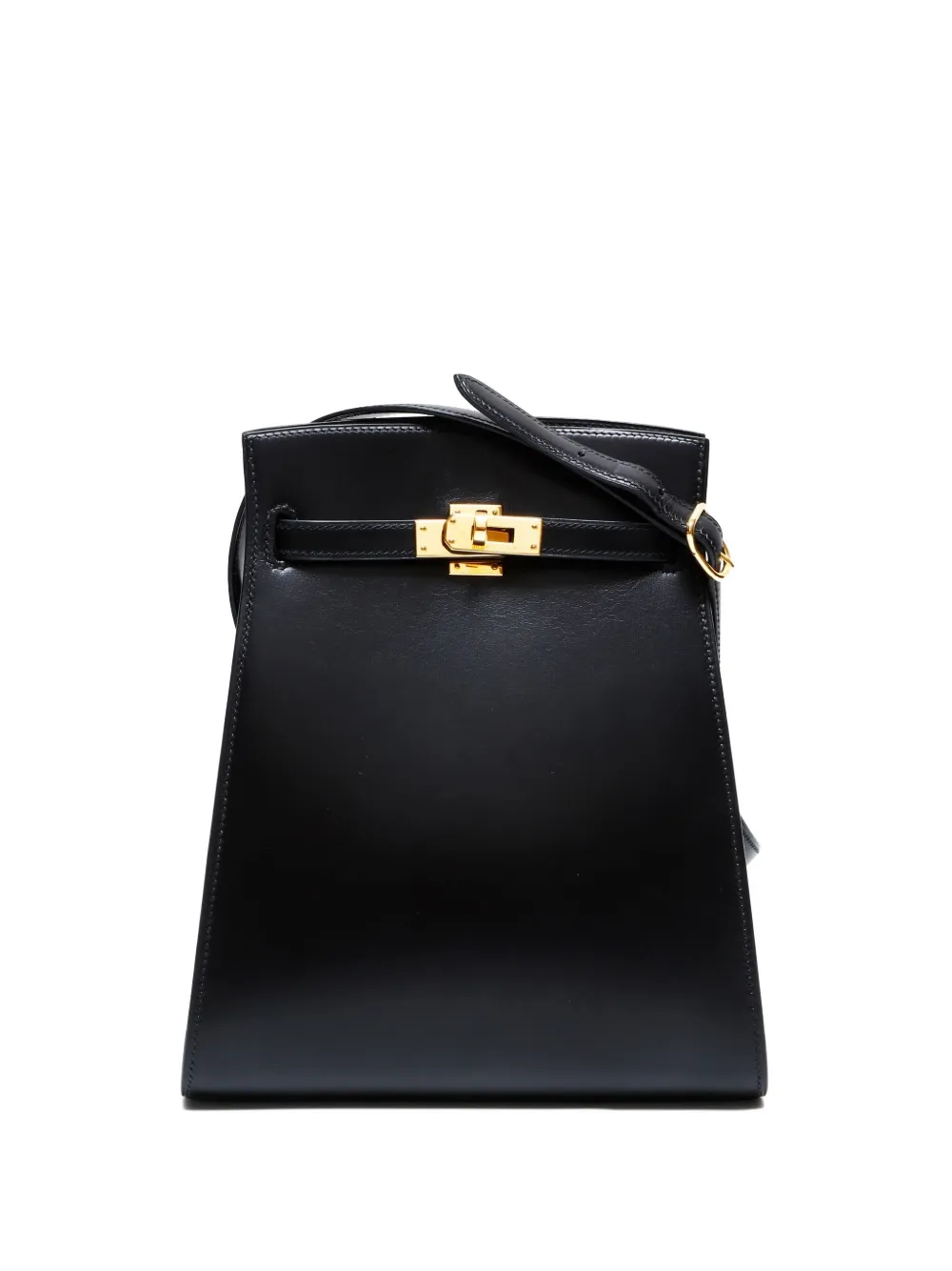 Pre-owned Hermes 1994 Kelly Sport Mm Shoulder Bag In Black